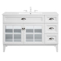 Modway Isle 48" Modern Wood Single Sink Bathroom Vanity Cabinet in White