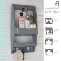Bath Bliss Multi Hanging Option Plastic Shower Organizer, Gray