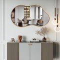 TEWLOSS Irregular Mirrors Wall Mirror 46"x26" Cloud Shaped Mirrors for Bathroom, Gold