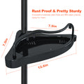 Yeyebest Corner Shower Tension Pole, Non-dirlled Metal Shower Pole with 4 Plastic Baskets, Black, 39"-125"