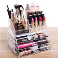 Acrylic Clear Makeup Organizer and Storage Stackable Skin Care Cosmetic Display Case with 4 Drawers Make Up Stands for Jewelry Hair Accessories Beauty Skincare Product Organizing,,,F110043