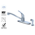 WMF-8348Z-CP - Hybrid Metal Deck Kitchen Sink Faucet Single Handle, Ceramic Cartridge with Side Spray