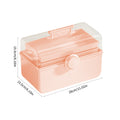 kosheko High Capacity Transparent Makeup Box, Portable Desktop Cosmetic Storage, Lightweight Plastic Makeup Organizer, Multifunctional Beauty Accessory Case. pink