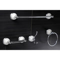 Kingston Brass 4 Piece Victorian Bathroom Hardware & Metal Lever Handle Polished Chrome