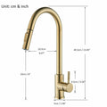 Senlesen Brushed Gold Kitchen Faucet Pull Out Sprayer Sink Mixer Tap