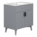 Bathroom Storage Cabinet with Sink, Bathroom vanity Set with Anti-Scratch Floor Mat, Combo Cabinet with 2 Cabinet Door