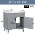 Bathroom Storage Cabinet with Sink, Bathroom vanity Set with Anti-Scratch Floor Mat, Combo Cabinet with 2 Cabinet Door