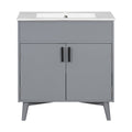 Bathroom Storage Cabinet with Sink, Bathroom vanity Set with Anti-Scratch Floor Mat, Combo Cabinet with 2 Cabinet Door