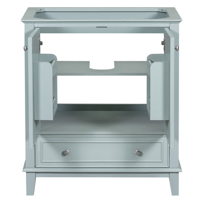 EUROCO 30" Bathroom Vanity Base Only,Bathroom Vanity Without Top Sink, Modern Freestanding Bathroom Storage Cabinet with Doors and Drawer,Solid Wood Frame,Green