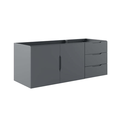 Modway Vitality 48" Double or Single Sink Compatible (Not Included) Bathroom Vanity Cabinet in Gray